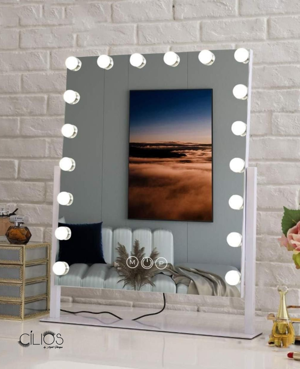 Hollywood Vanity Mirror with 18 Dimmable LED Lights
