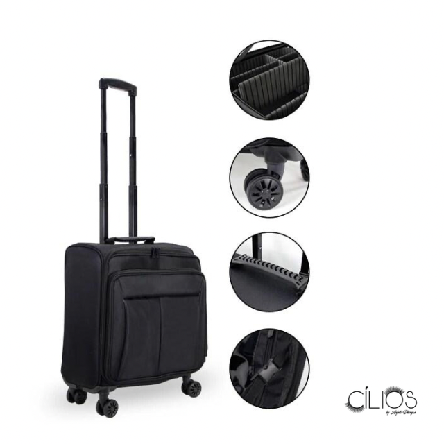 Makeup Case on wheels Travel suitcase #4221