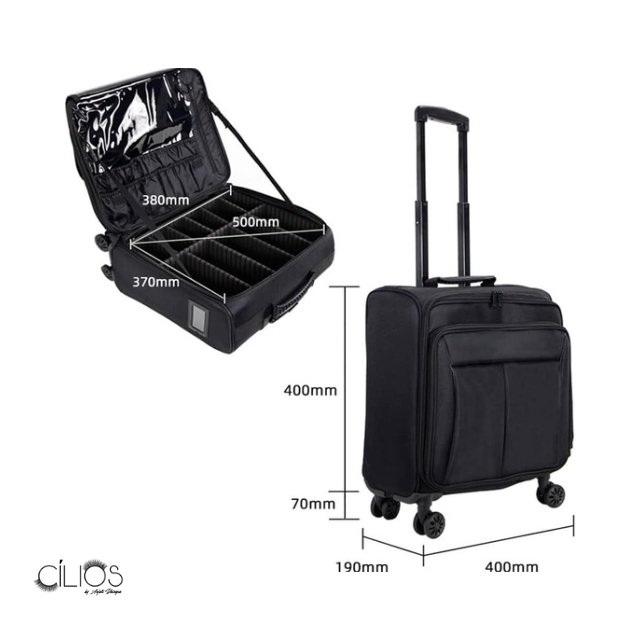 Makeup Case on wheels Travel suitcase #4221