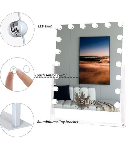 Hollywood Vanity Mirror with 18 Dimmable LED Lights