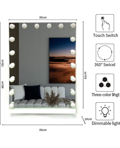 Hollywood Vanity Mirror with 18 Dimmable LED Lights