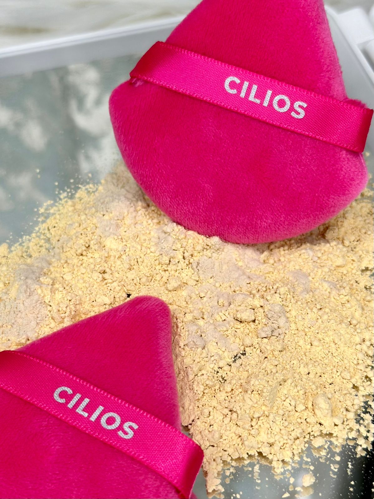 Powder pizza puff set of 2